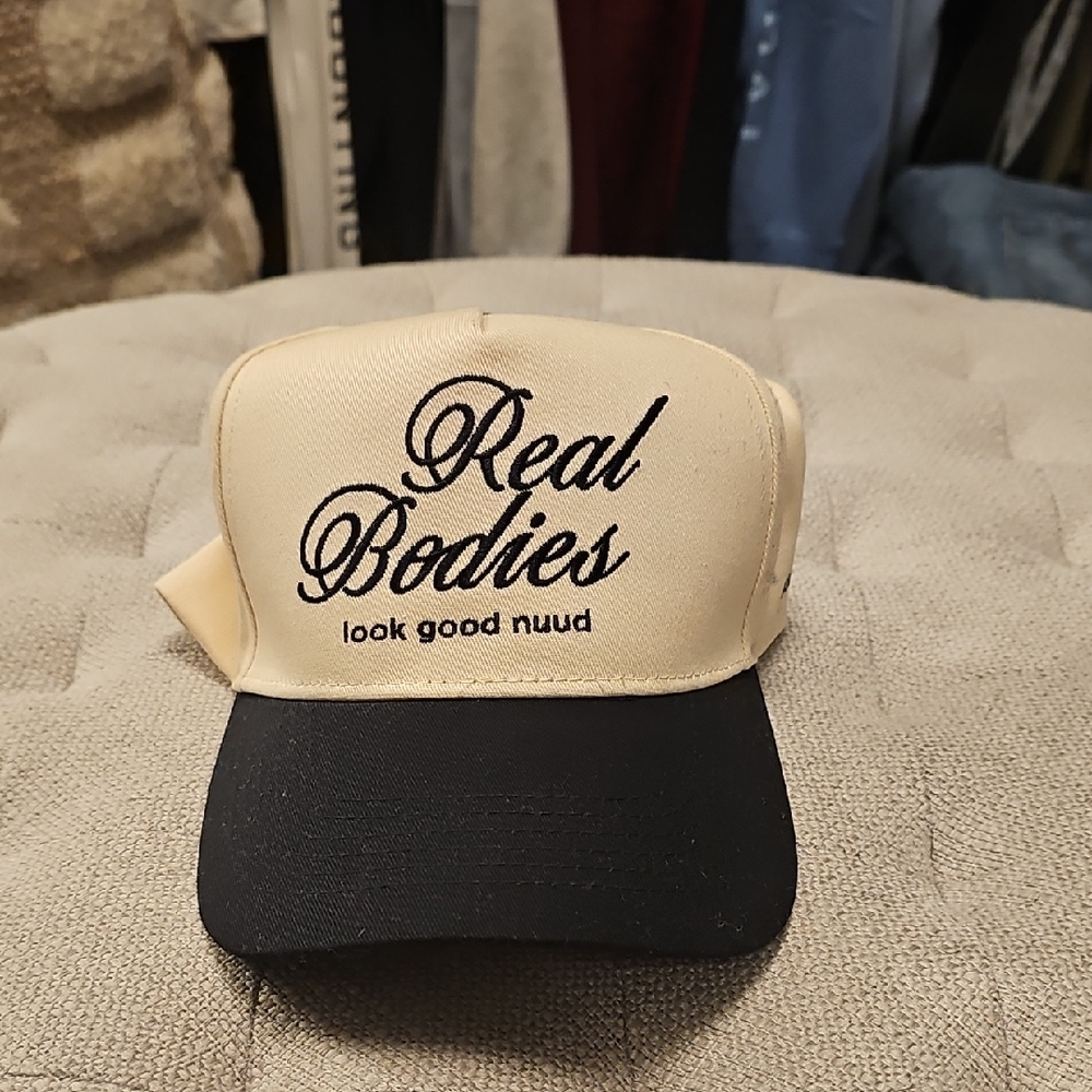 nuuds Cream and Black Trucker Hat